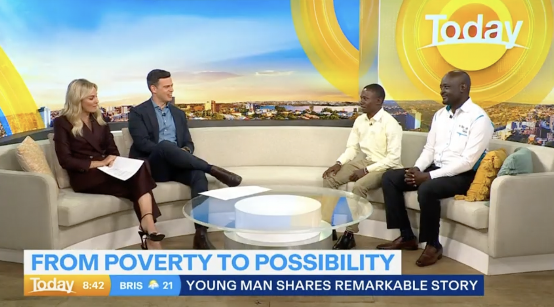 Samuel and Boni joined Channel 9's Weekend EXTRA