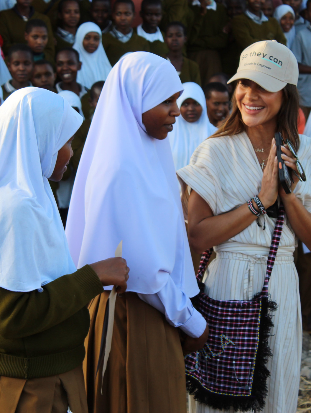 Camila Coelho visiting So They Can in Tanzania