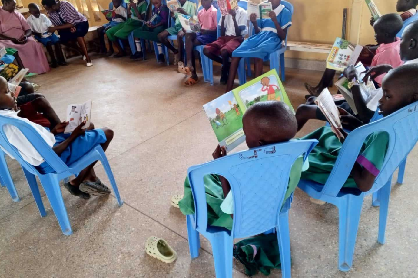 Students celebrating World Book Day